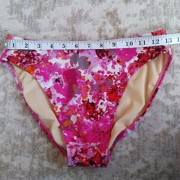 Profile Two Piece Padded Halter Tankini Swimsuit 6 Pink White - Picture 14 of 16